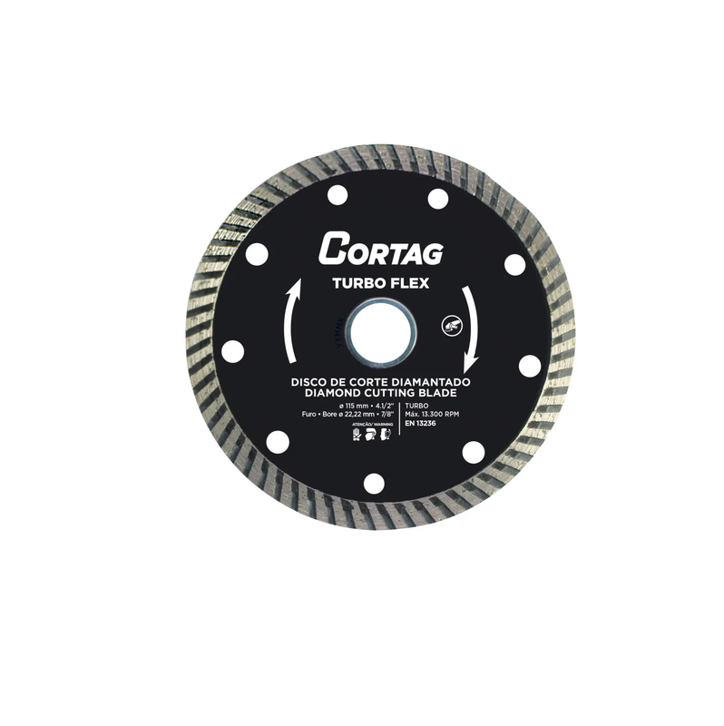Disco de Corte Diamantado Turbo Flex 115 mm Cortag
