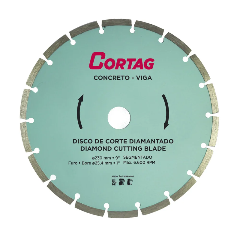 Disco Diamantado Segmentado Concreto/Viga 230 mm Cortag