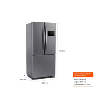 REFRIGERADOR BRASTEMP 554L 3 PORTAS